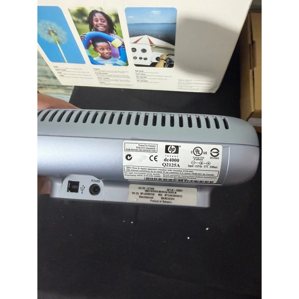 HP DVD Movie Writer dc4000 Silver External USB Video Transfer Drive Excellent